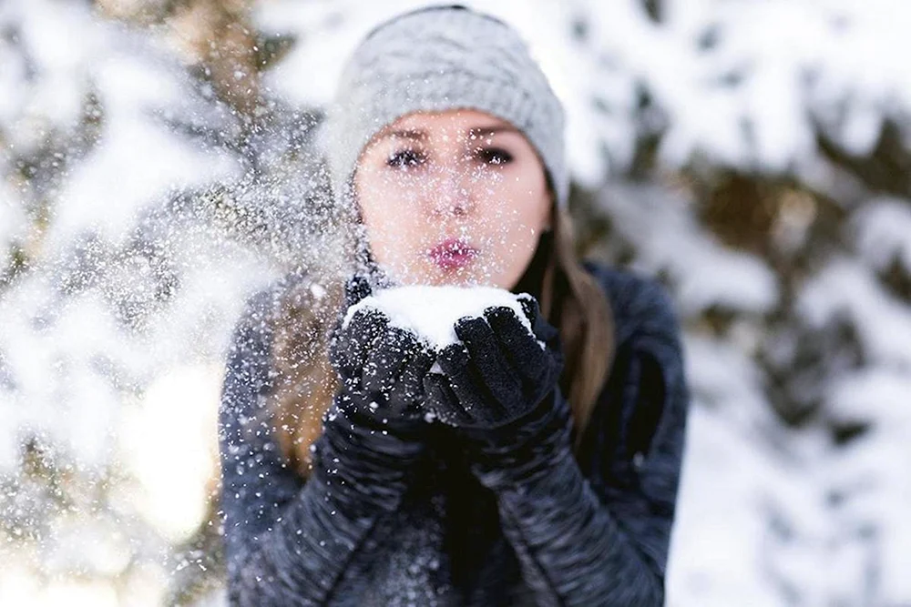 Mädchen im Schnee