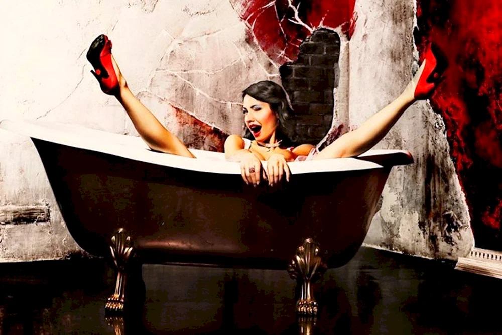Liegend in der Badewanne