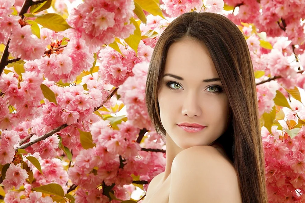 Mädchen in Blumen