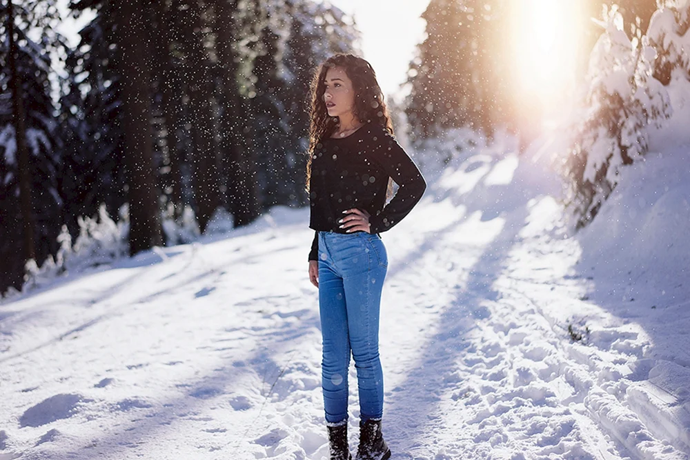 Mädchen im Winter