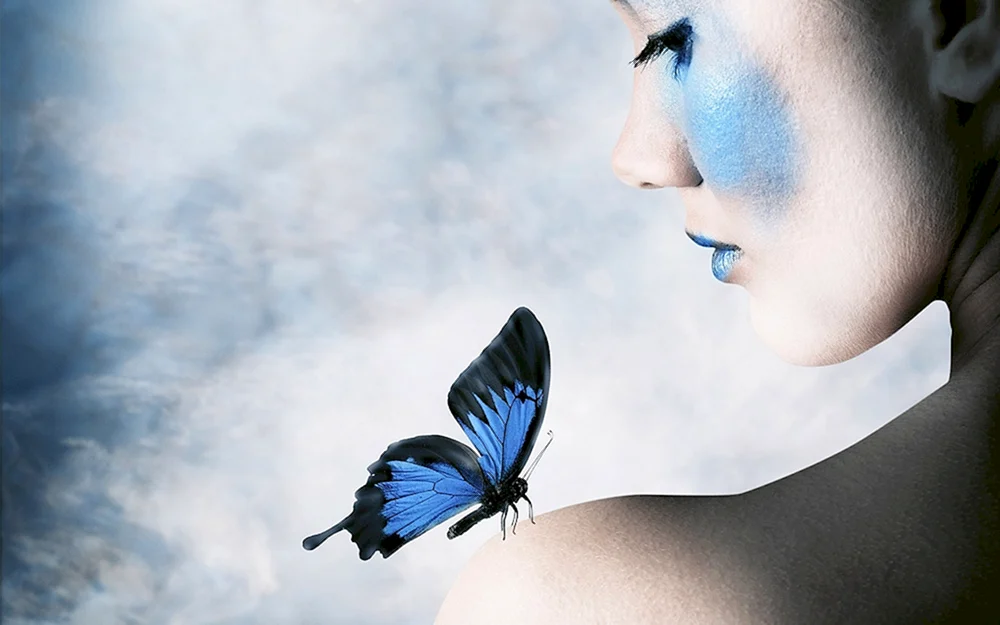 Mädchen- Schmetterling