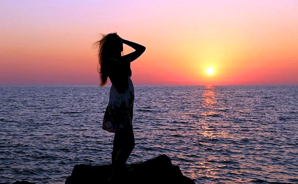 Mädchen am Meer