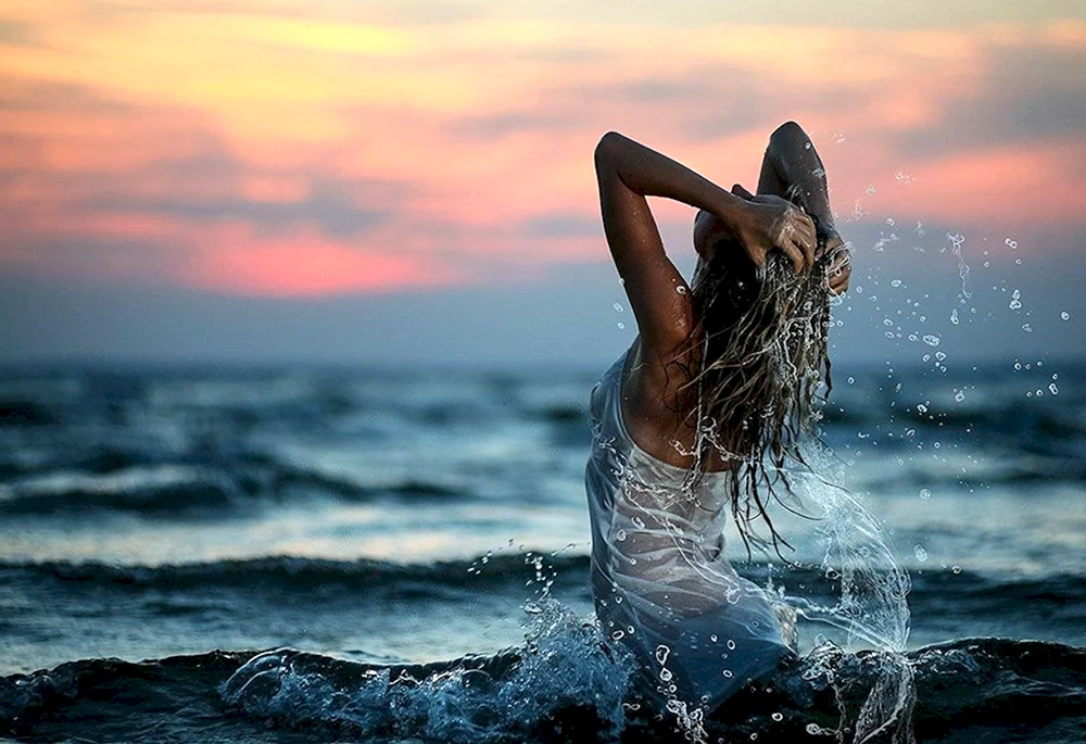 Mädchen am Meer