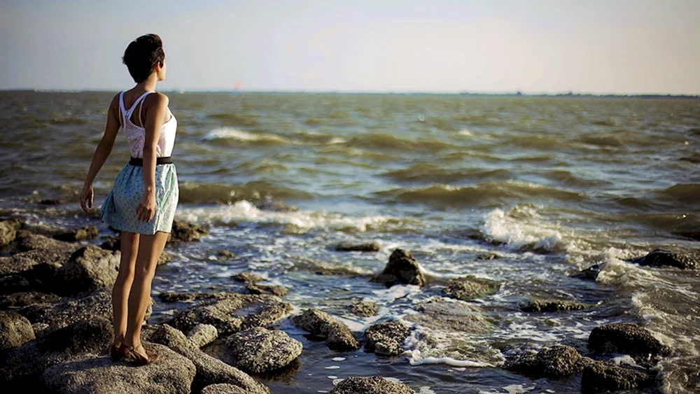 Mädchen am Meer