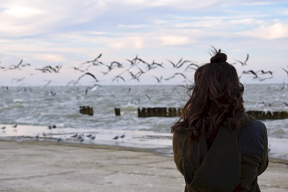 Mädchen am Meer