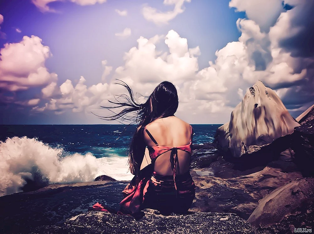 Mädchen am Meer