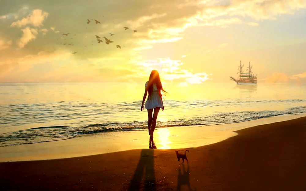 Mädchen am Meer