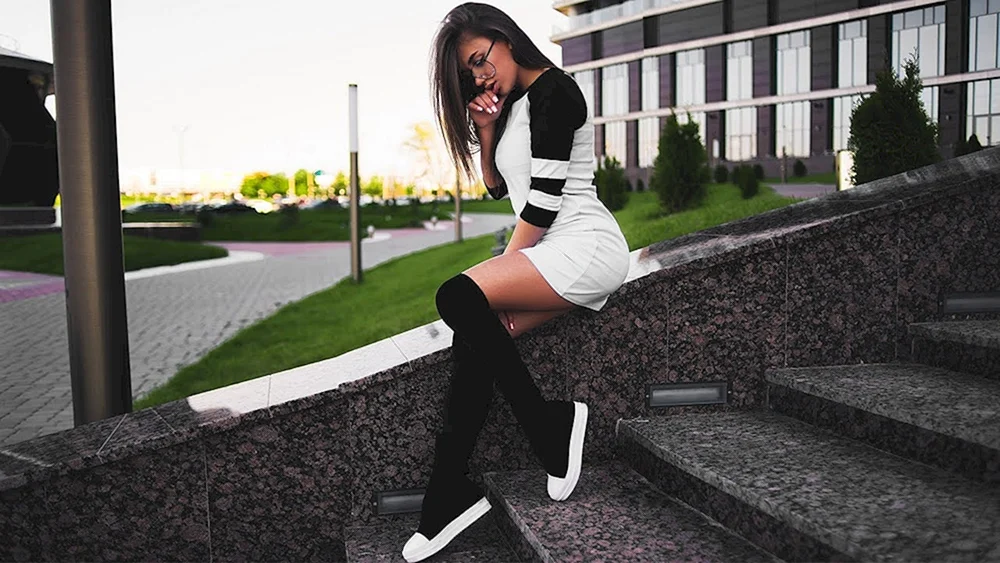 Mädchen in Socken