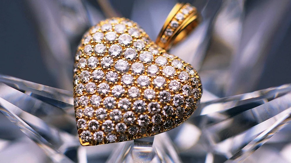 Diamant Kristall. Gold Diamant Goldglas
