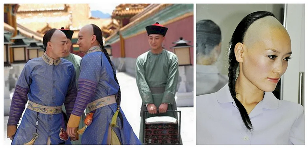 Qing Dynastie Manchu Manchu Zöpfe