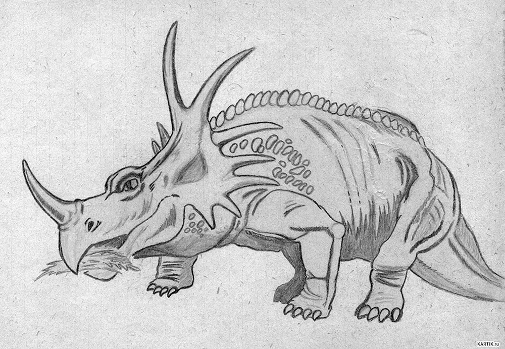 Dinosaurier Bleistiftzeichnung
