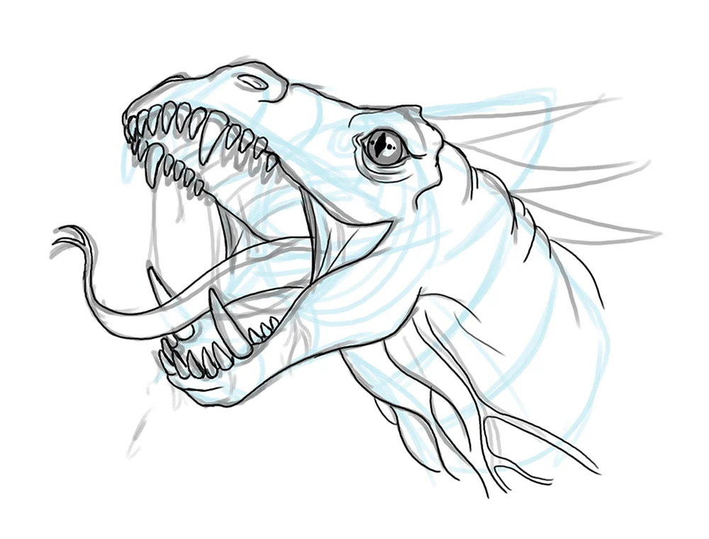 Dinosaurier Bleistiftzeichnung