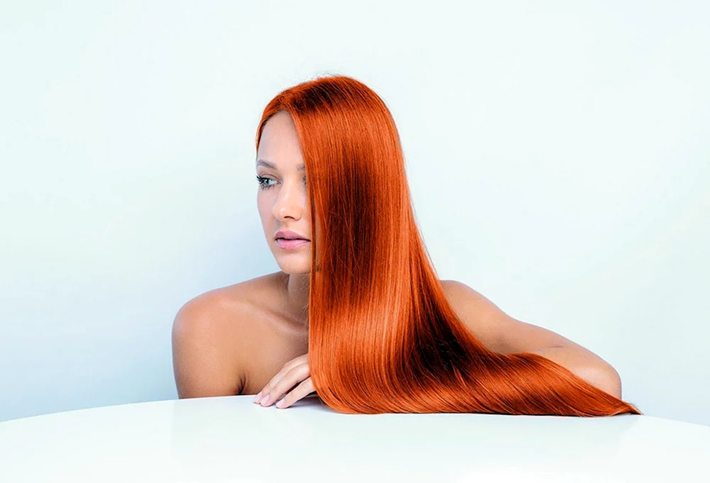 Lange rote Haare