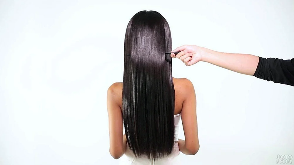 Lange schwarze Haare