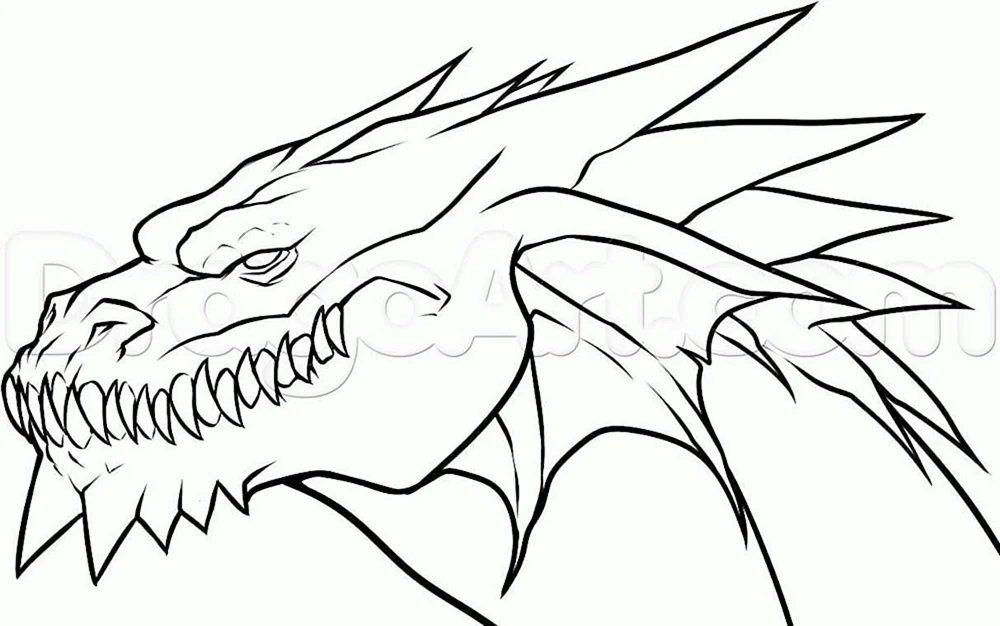 Drachen Bleistiftzeichnung