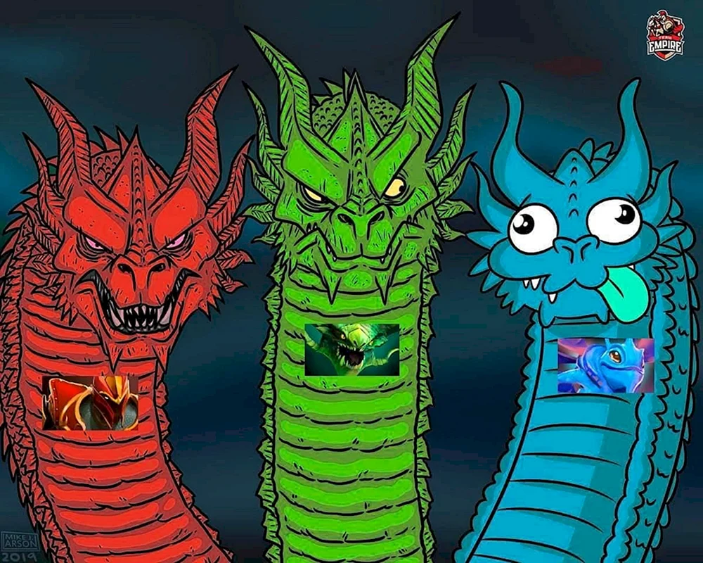 Dreiköpfiger Drache