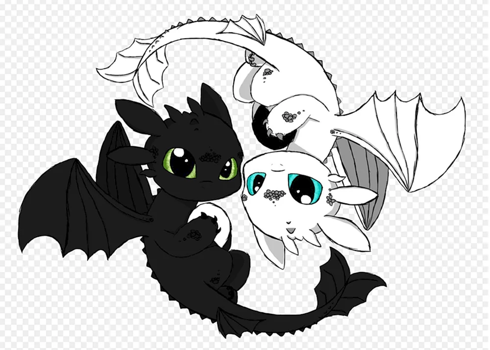 Zahnloser Drache zum Ausmalen