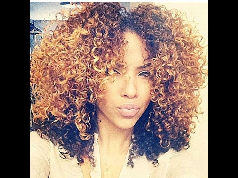 Afro Locken meliert