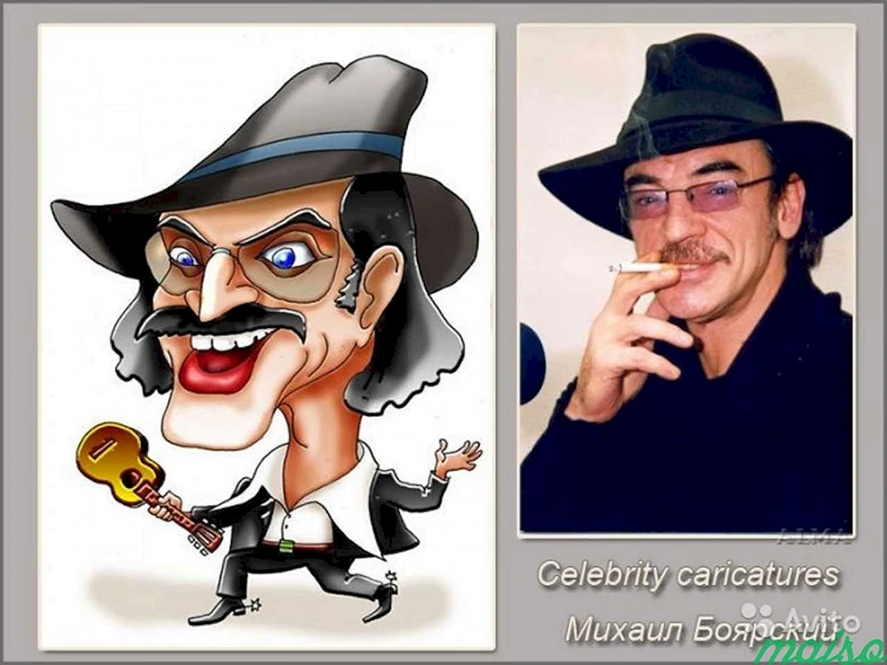 Eine freundliche Karikatur einer berühmten Person