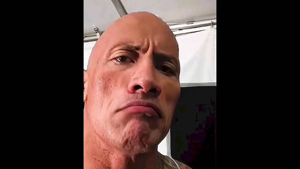 Dwayne rock Johnson eyebrow