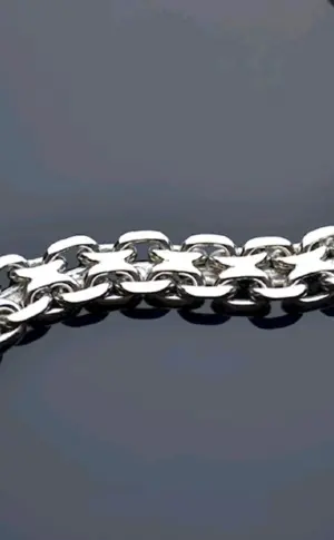 Doppelte Bismarckkette Silber