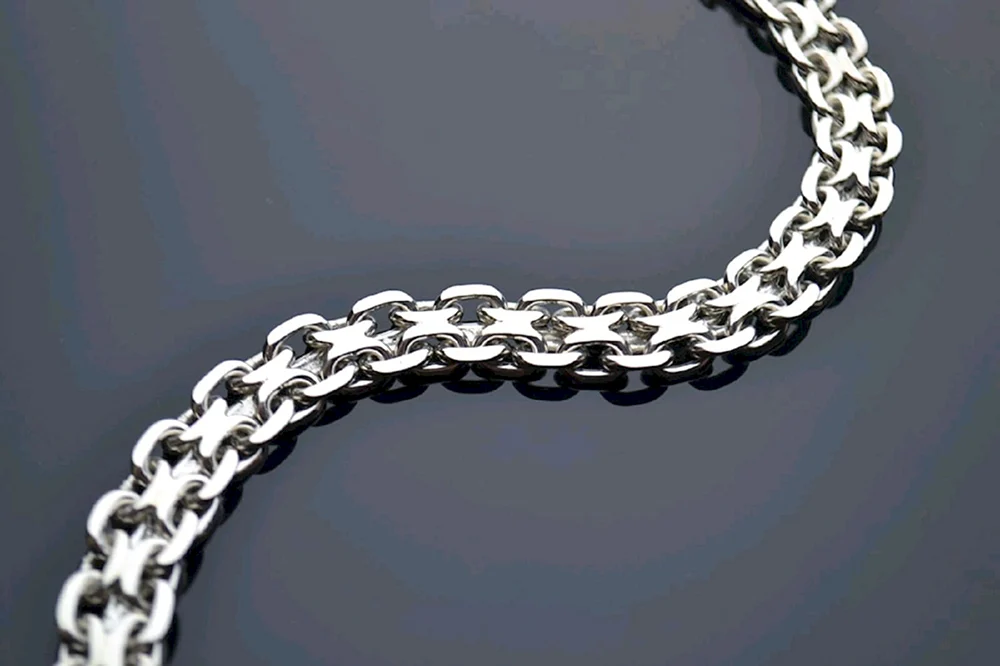 Doppelte Bismarckkette Silber