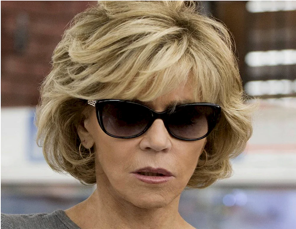 Jane Fonda. Haarschnitt Bob