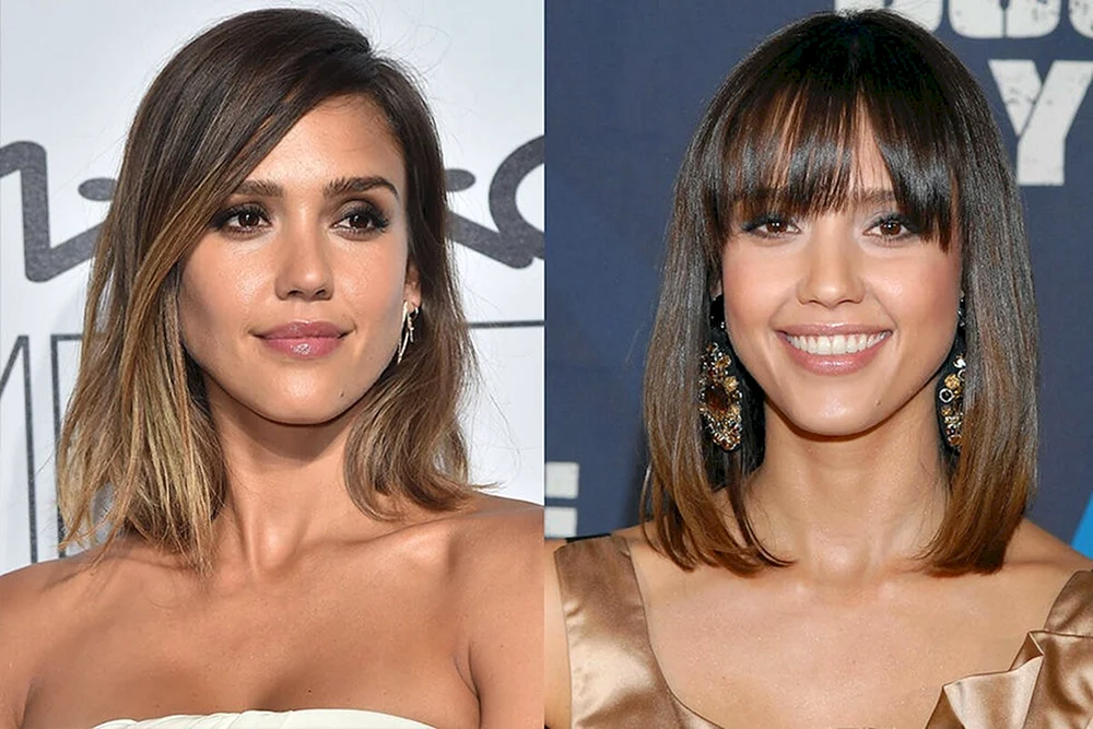 Jessica Alba Haarschnitte mit Pony