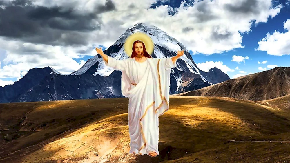 Jesus Christus von Gott. Gott und Mensch. Jesus.