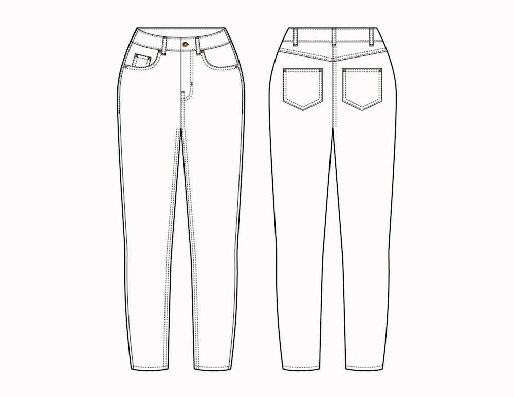 Jeans Skizze
