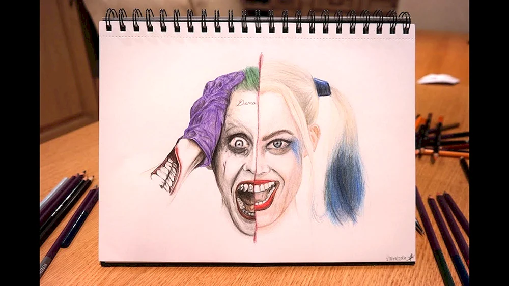 Joker Tattoo Skizze von Joker Hit Ledger