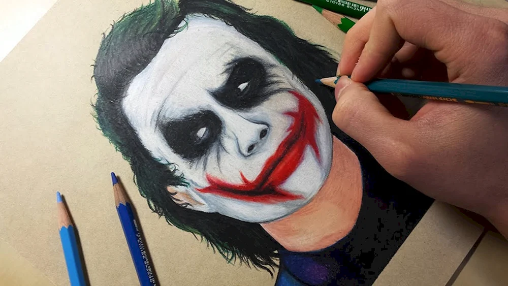 Joker hit Ledger Zeichnung