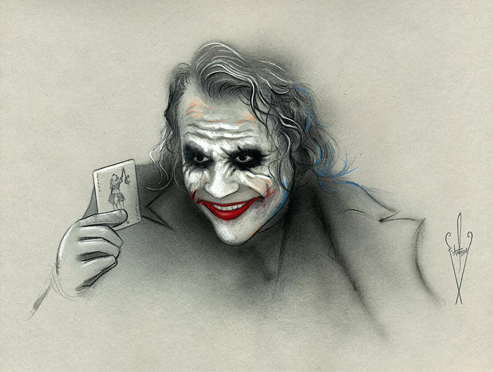 Joker in Bleistift