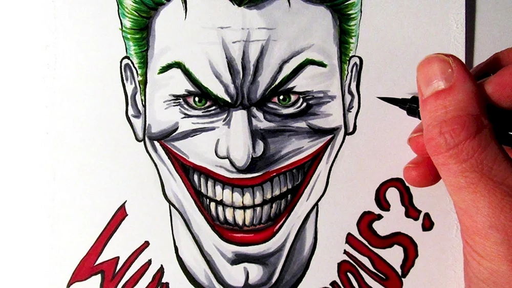 Joker Bleistiftzeichnung