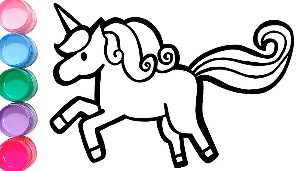 Einhorn Zeichnung zum Skizzieren