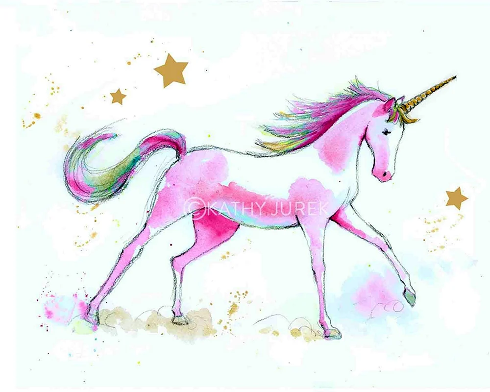 Einhorn Zeichnung zum Skizzieren