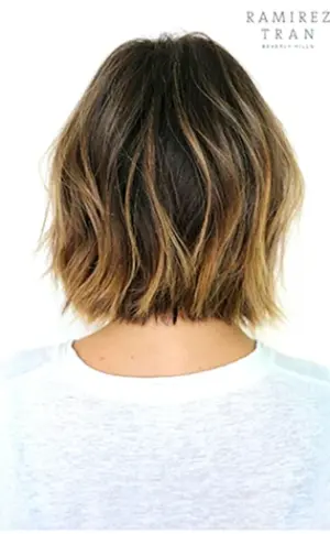 Burnout-Effekt auf braunem Haar