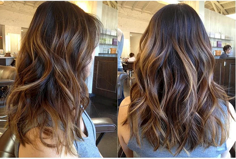Verbranntes Haar auf dunklem Haar