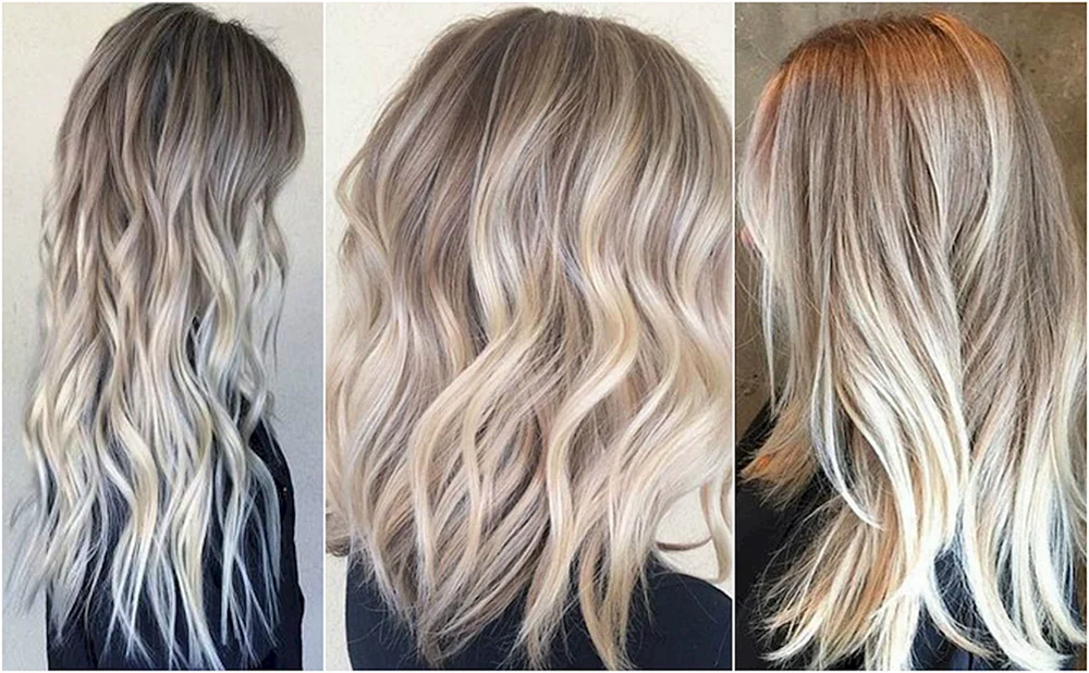 Air touch Färbung auf blondem Haar