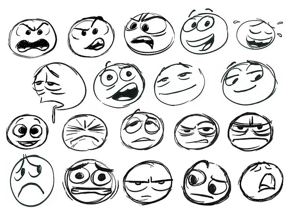 Smiley-Bilder zum Ausmalen