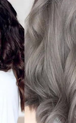 Aschbraune Haarfarbe