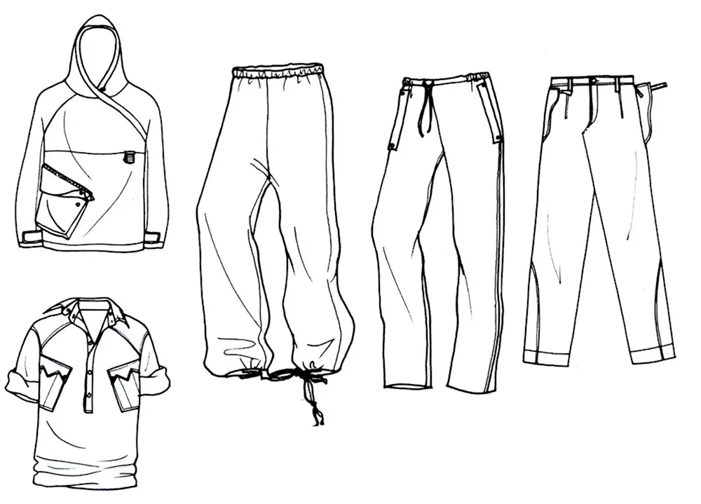 Skizze Damenhose