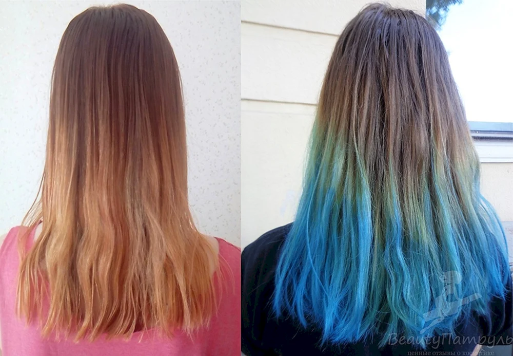 Blaues Haartonikum