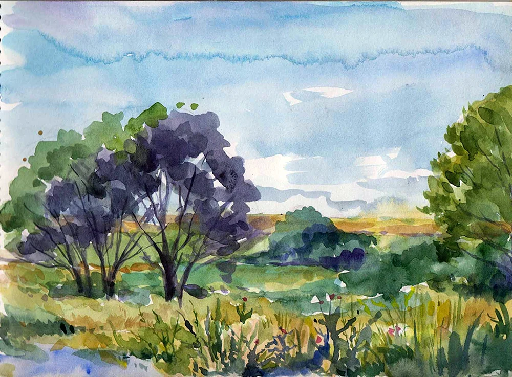 Plenum Aquarell Etüden mit Aquarellen Perspektive