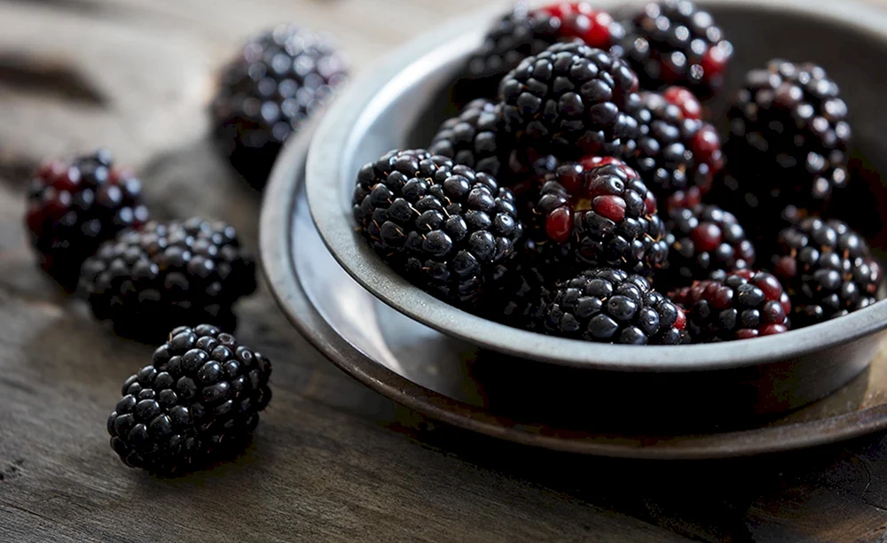 Malina und Heidelbeeren