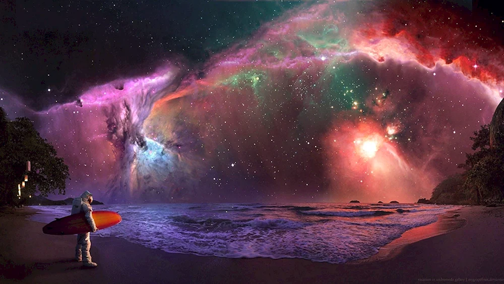 Fantastische Weltraumlandschaften