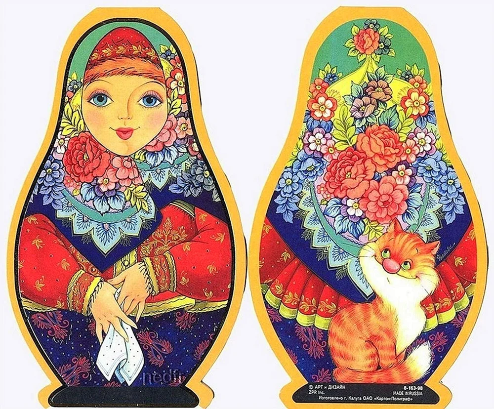 Sagorskaya Sergiev Posadskaya Matrjoschka-Puppe ausmalen