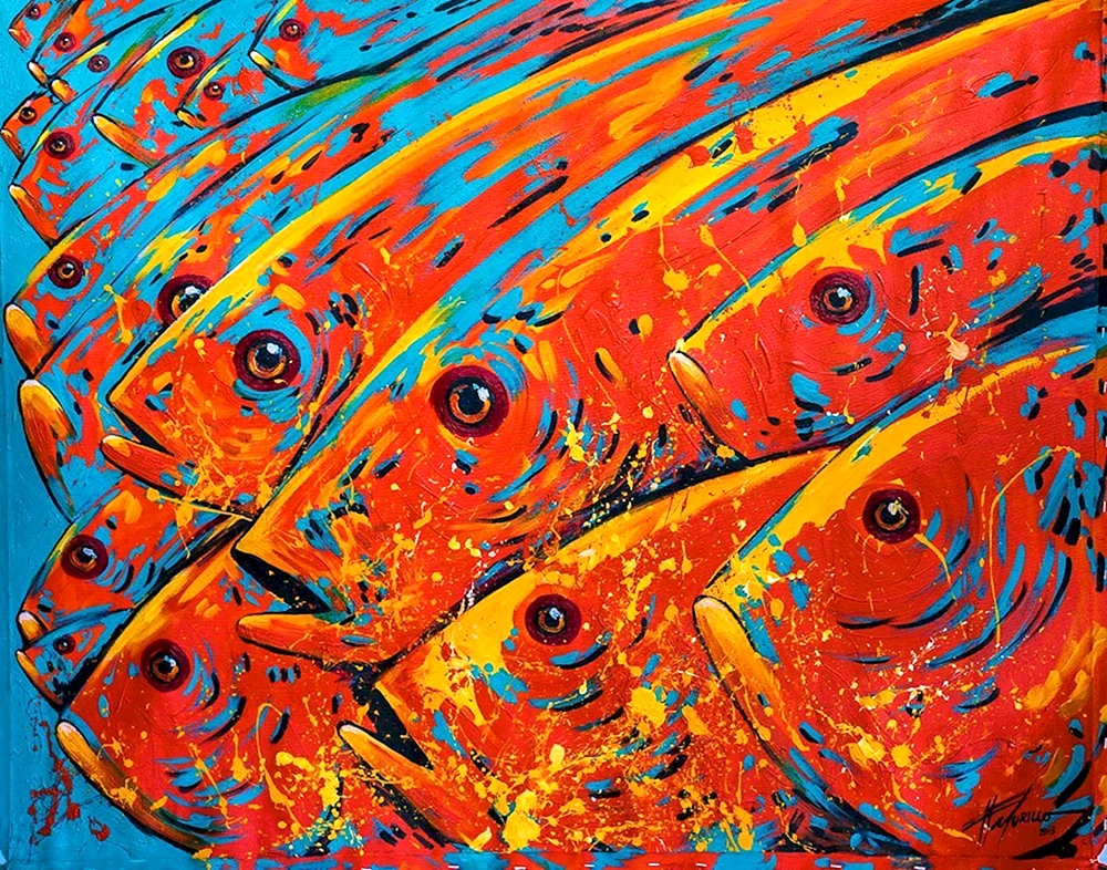 Aquarienfische in der Malerei