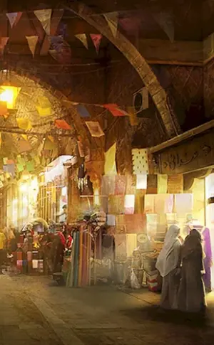 Fantasie-Kunst-Zeltmarkt