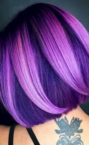 Lila Ombré auf Bob